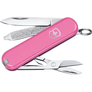 Victorinox Swiss Army Classic SD Pocket Knife 7 Function Stainless Steel Blade Polymer Handle Cherry Blossom