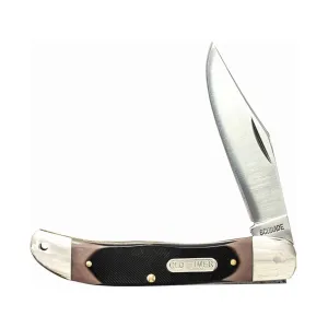 Old Timer Pioneer Pocket Knife 3.1" Clip Point 7Cr17MoV High Carbon Stainless Steel Blade Sawcut Handle