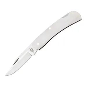 Bear & Son 126 Folding Knife 3" Clip Point Carbon Satin Blade Stainless Steel Handle Satin