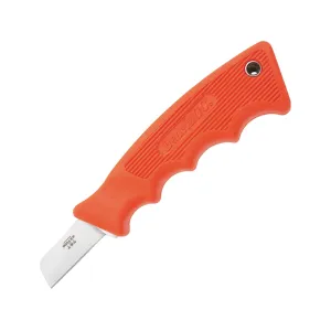 Bear & Son 446 1/4  Fixed Blade Knife 1.625" Sheepsfoot 440 Satin Blade Kraton Handle Orange