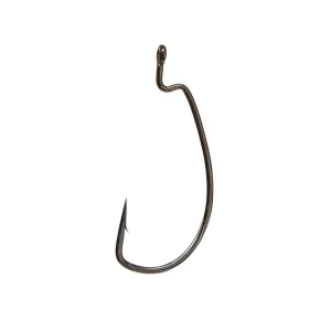 Gamakatsu Superline Extra Wide Gap Offset Worm Hook #3/0 Black 25PK