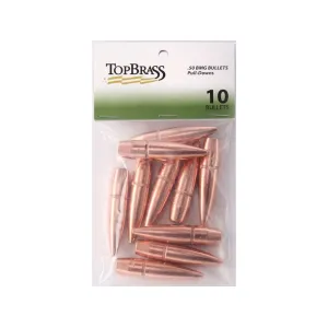 Top Brass Pull Down 50 BMG (510 Diameter) Bullets 647 Grain Full Metal Jacket with Cannelure Bag of 10