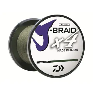 Daiwa J-Braid X4 Braided Fishing Line 30lb 300yd Dark Green