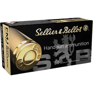 Sellier & Bellot 9x18mm (9mm Makarov) Ammo 95 Grain Full Metal Jacket Box of 50