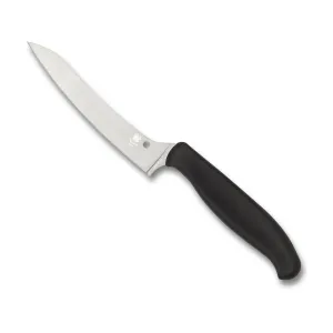 Spyderco Z-Cut Kitchen Knife 4.4" Plain Wharncliffe CTS BD1N Satin Blade Polypropylene Handle Black