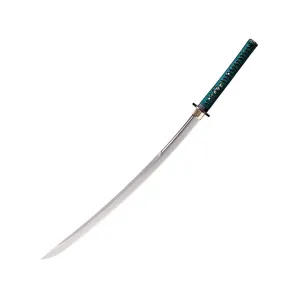 Cold Steel Dragonfly Katana Sword 29.25" 1055 Carbon Steel Blade Ray Skin and Silk Cord Handle Green
