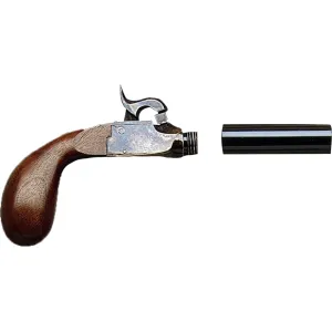 Pedersoli Derringer Liegi Pocket Percussion Muzzleloading Pistol 44 Caliber 4" Blued Barrel Walnut Stock