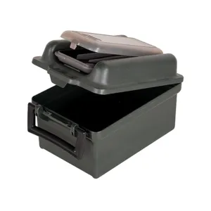 MTM Shotshell and Choke Tube Box with Handle 12 Gauge 2-3/4", 3" 100-Round Plastic Forest Green