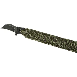 Outdoor Edge Para-Claw Fixed Blade Knife 1.5" Hawkbill 8Cr13MoV Blackstone Blade Paracord Handle Camo Medium