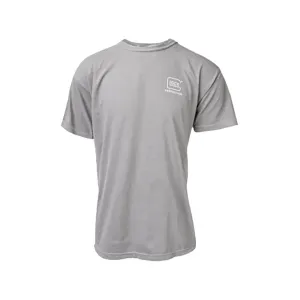 Glock Men's Perfection Logo Short Sleeve Crew Neck T Shirt Gray 2XL
