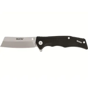 Buck Knives 252 Trunk Pocket Knife 2.875" Cleaver 7Cr17MoV Satin Blade G-10 Handle Black