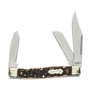 Uncle Henry 885UH SR Rancher Next Gen Pocket Knife 3.5" Clip Point 7Cr17MoV Polished Blade Polymer Handle Brown