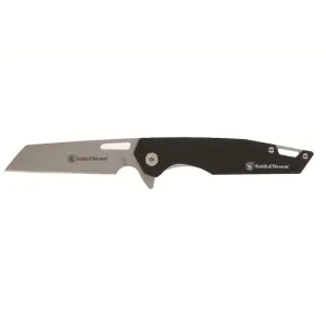 Smith & Wesson Sideburn Pocket Knife 3" Modified Wharncliffe 8Cr13MoV Satin Blade G-10 Handle Black