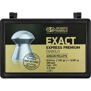 JSB Premium Express Air Gun Pellets 177 Caliber 7.87 Grain Tin of 200