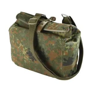 Military Surplus German Gas Mask Bag Grade 2 Flecktarn Camo