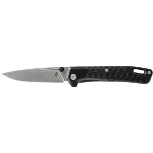 Gerber Zilch Pocket Knife 3.1" Drop Point 7Cr17MoV Stonewashed Blade Micarta Handle Black