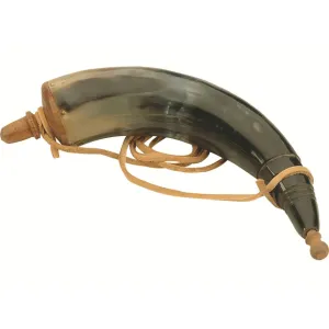 Traditions Authentic Powder Horn with Leather Sling
