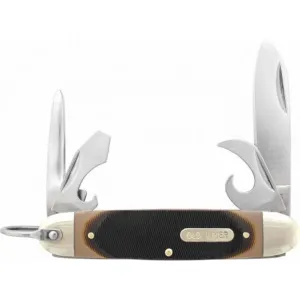 Old Timer Traditional Scout Pocket Knife 2.44" Drop and Pen Point Blade 7Cr17MoV Satin Blade Delrin Handle Brown