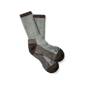 Danner Men's Midweight Crew Work Socks Merino Wool/Nylon Brown Large (9-12)