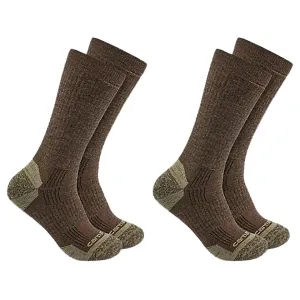 Carhartt Men's Midweight Crew Socks Dark Coffee XL 2Pk