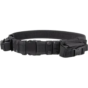 Condor Adjustable Tactical Belt 2" with Removable Pistol Mag Pouches Black
