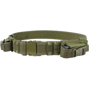 Condor Adjustable Tactical Belt 2" with Removable Pistol Mag Pouches Olive Drab