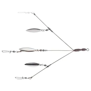 Diamond Baits 4.5" 3 Arm Finesse Umbrella Rig Nickel