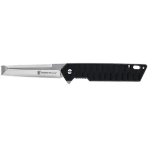 Smith & Wesson 24/7 Cleaver Assisted Opening Pocket Knife 3.25" Chisel Point 8Cr13MoV Stainless Blade G-10 Handle Black