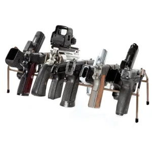 Rack'Em Racks 9 Pistol Economy Pistol Rack Brown