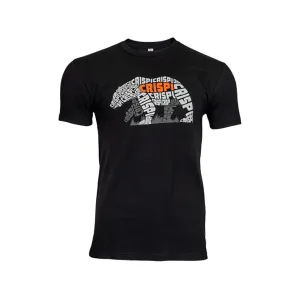 Crispi Boots Men's The Bruin Short Sleeve Crew Neck T Shirt Black Medium