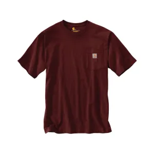 Carhartt Men's K87 Loose Fit Heavyweight Short Sleeve Crew Neck Pocket T Shirt Port Medium