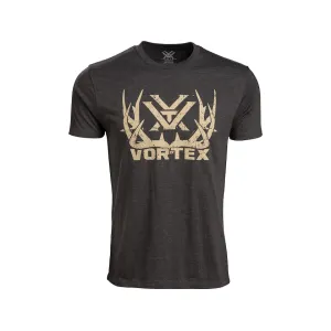 Vortex Optics Men's Full Tine Short Sleeve Crew Neck T Shirt Charcoal Heather Large