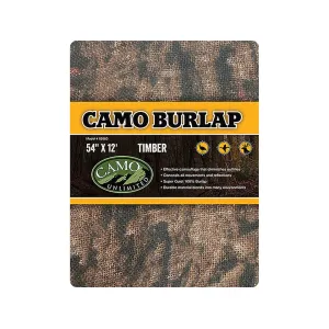 Camo Unlimited 12' Heavy Duty Camo Burlap Blind Material Timber