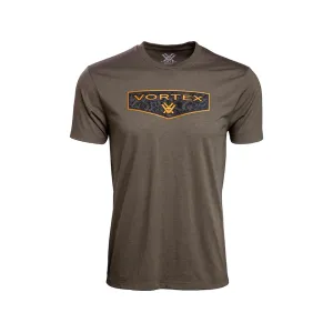 Vortex Optics Men's Shield Short Sleeve Crew Neck T Shirt Brown Heather Medium
