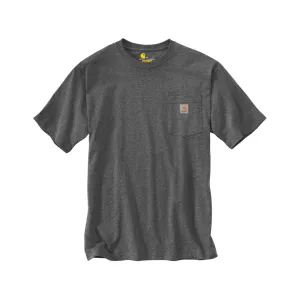 Carhartt Men's K87 Loose Fit Heavyweight Short Sleeve Crew Neck Pocket T Shirt Carbon Heather Medium