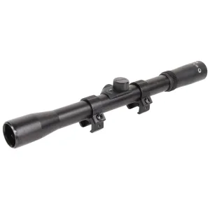 Barska Rimfire Rifle Scope 4x 20mm 30-30 Reticle Matte Black with 3/8" Dovetail Rings