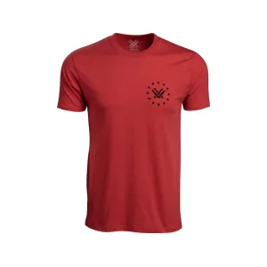Vortex Optics Men's Salute Short Sleeve Crew Neck T Shirt Red Heather 2XL