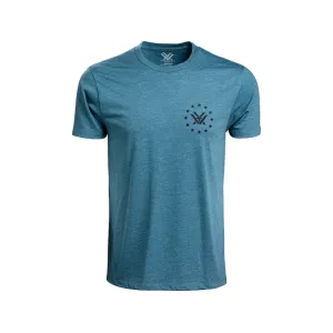 Vortex Optics Men's Salute Short Sleeve Crew Neck T Shirt Steel Blue Heather Large