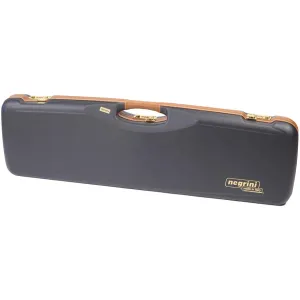 Negrini 1654 Sporting Over/Under Shotgun Case Navy/Tobacco Leather