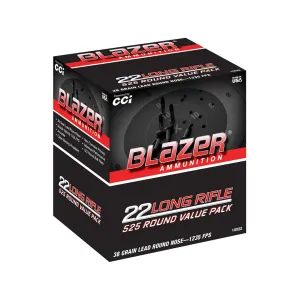 Blazer 22LR Ammo 38 Grain Round Nose Case of 5250 (10 Boxes of 525)