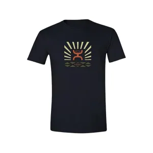 Hooey Men's Rays Short Sleeve Crew Neck T Shirt Black Medium