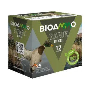 BioAmmo Waterfowl 12 Gauge Ammo 2-3/4" #4 Steel Shot 1 oz Box of 25