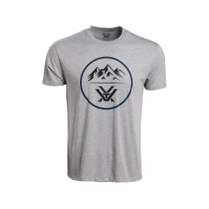 Vortex Optics Men's Three Peaks Short Sleeve Crew Neck T Shirt Gray Heather Medium