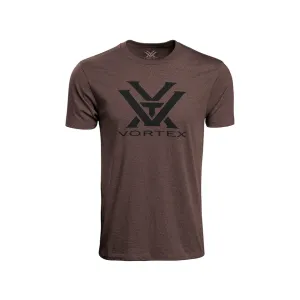 Vortex Optics Men's Core Logo Short Sleeve Crew Neck T Shirt Brown Heather Large