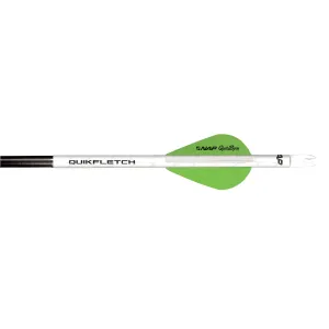 NAP Quikfletch Quikspin Vane 2" Green, White, and Green Arrow Fletching System 6PK