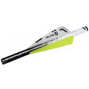 NAP Quickfletch Hellfire STD 3" Vane Arrow Fletching System White and Yellow 6PK