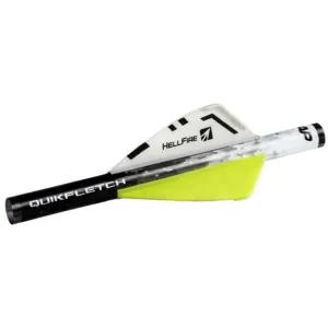 NAP Quikfletch Hellfire 2" Vane Arrow Fletching System White and Yellow 6PK