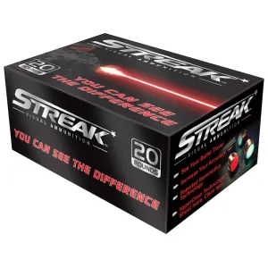 Ammo Inc. Streak Visual 9mm Luger Ammo 115 Grain Jacketed Hollow Point Box of 20