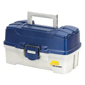 Plano Two Tray Tackle Box Blue/Off White