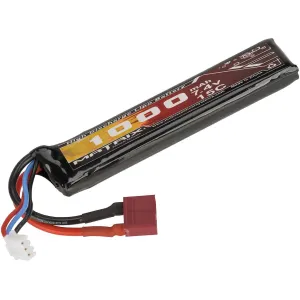 Matrix High Performance Airsoft 7.4 Volt Stick Lithium Battery 1000mAh 15C Deans & Short Wire